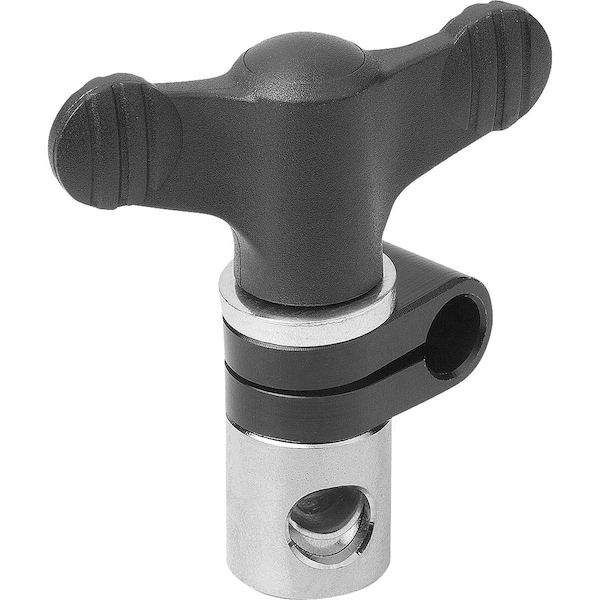 Clamping Joint Size:1, D=6 Steel, Comp:Aluminum D1=6